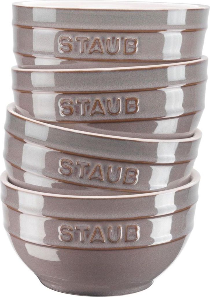 Staub Ceramique 40508-148-0 Schüsselset, 4-Tlg Antik-Grau Keramik Antik-Grau