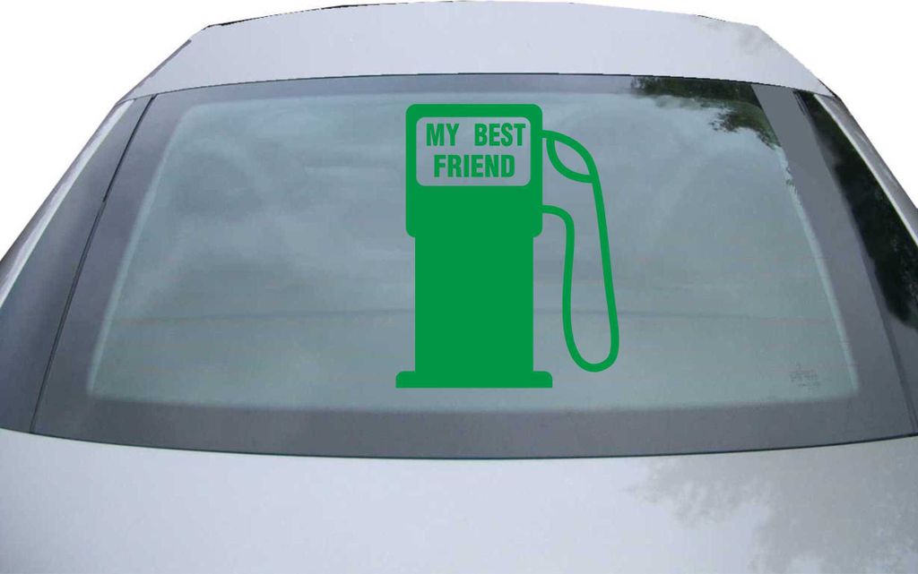 Indigos UG - Aufkleber Heckscheibe & Motorklappe DE2162 - grün - 600x471 mm - My best Friend - Auto Scheiben Fenster Heckklappe Tuning Racing JDM ...