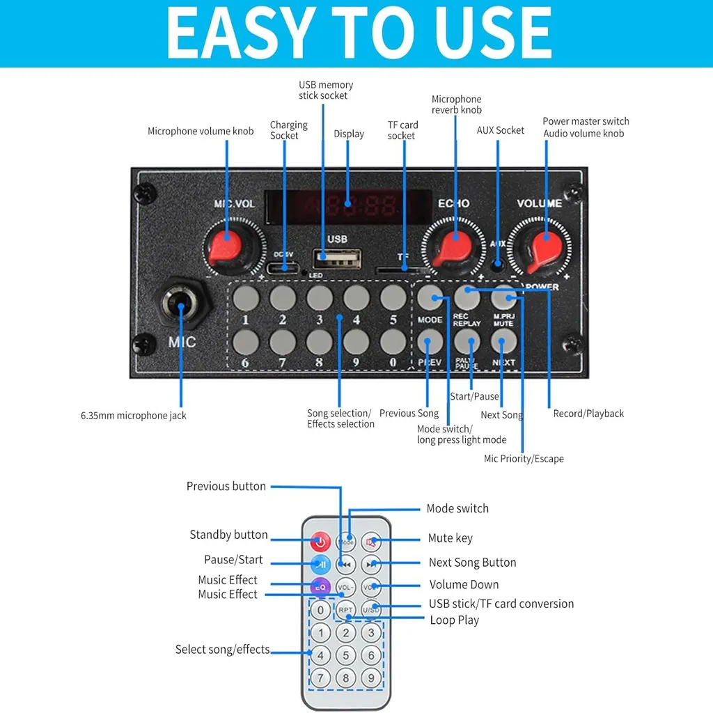 Système de sonorisation portable avec télécommande pour soirée FM - 9
