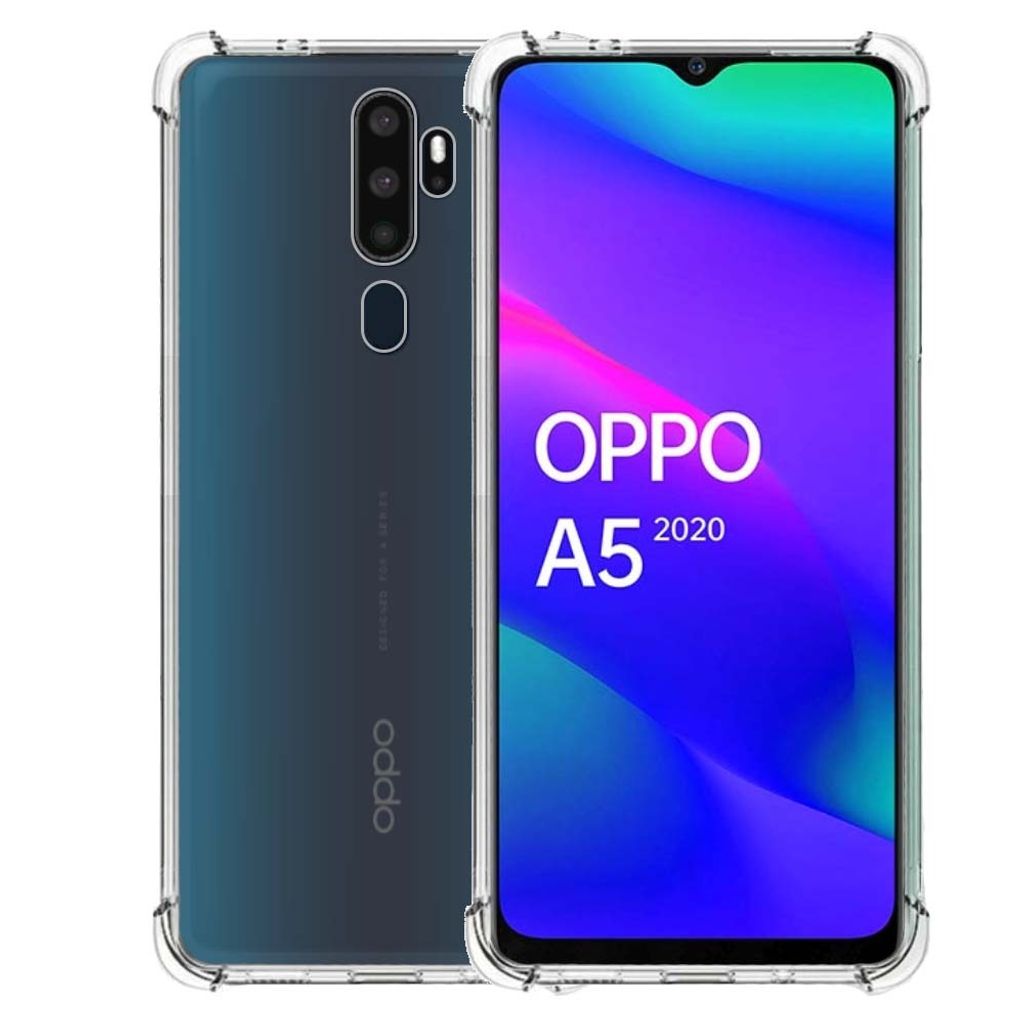 Handyhülle passend für Oppo A5 (2020) transparent - Stoßfeste TPU Silikonhülle mit Bumper Shockproof - Smartphonica
