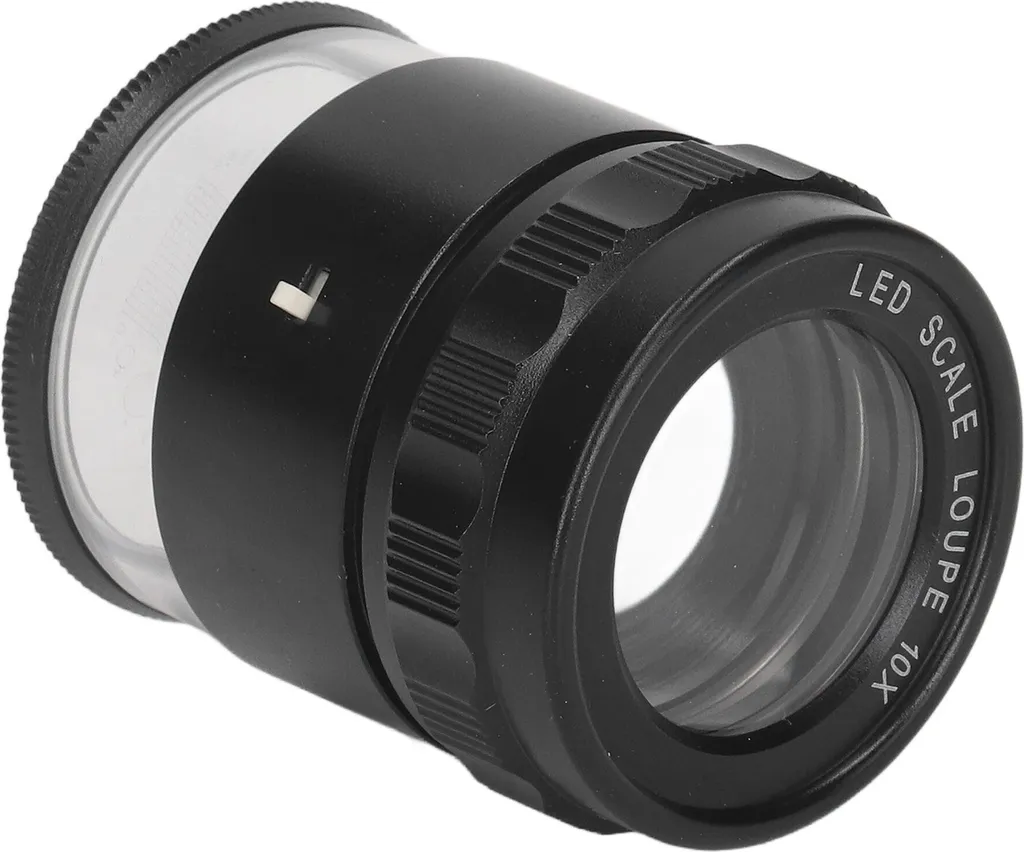 Loupe de mesure 10X avec éclairage 8 LED et graduation interchangeable