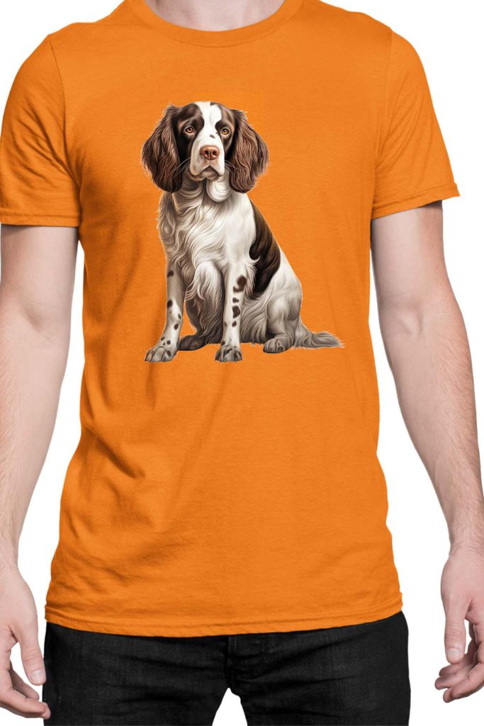 Herren T-Shirt Dogs Breeds French Bulldog Dog Breed 005, Man L / Orange