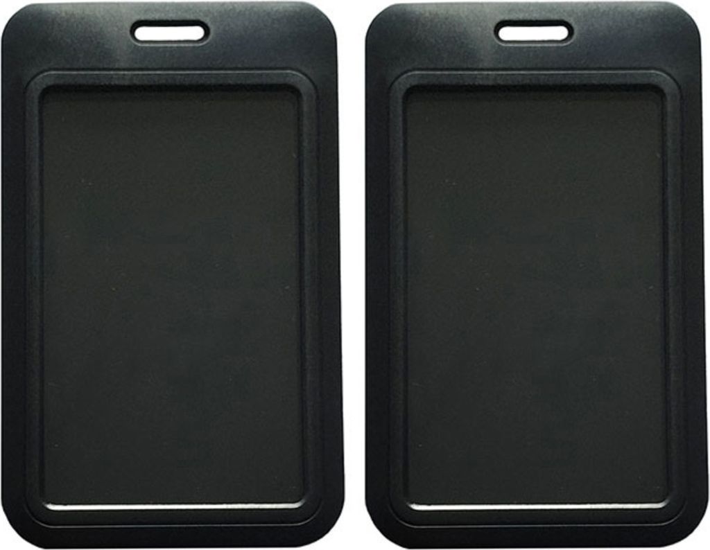 2-teiliges robustes, einziehbares Schlüsselanhänger-Ausweishalter-Set aus Stahlkabel mit Karabiner, leicht zu ziehende Schnalle