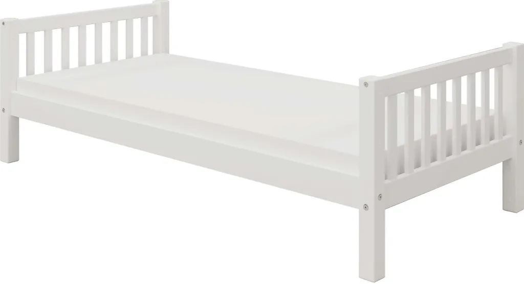 Lit une place enfant 90x200cm Nordic Dream Blanc pour chambre moderne