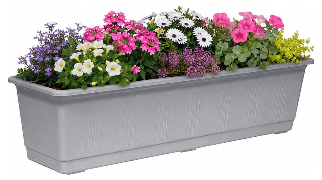 Geli Pflanzgefas/Blumenkasten - hellgrau - rechteckig - 60 Produktbild 