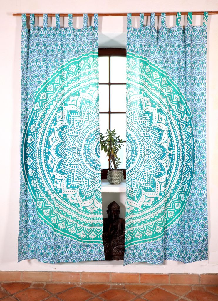 Boho Vorhänge, Gardine (1 Paar ) mit Schlaufen, Produktbild 