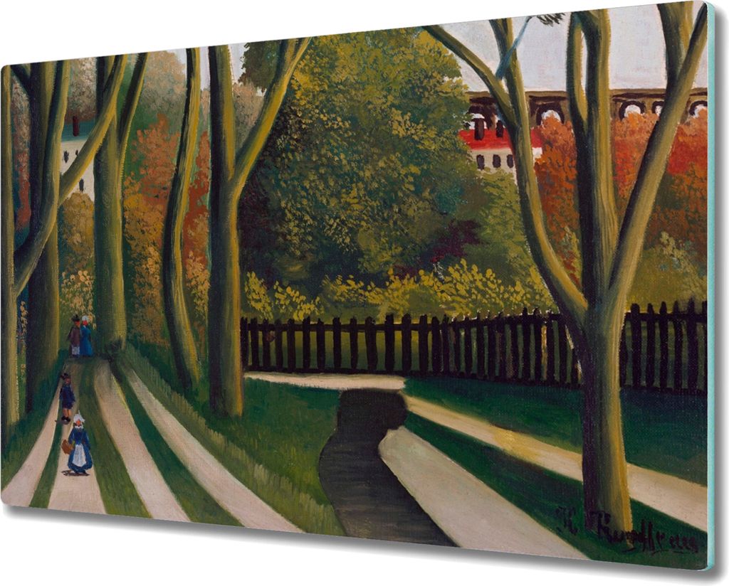 Coloray Schneidebrett Herdabdeckplatte 80x52 cm Kochplattenabdeckung Hackbrett Küchenbrett - Waldweg