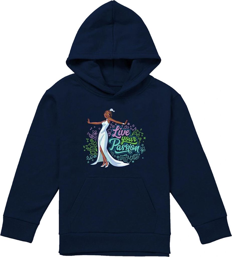 The Princess and the Frog - "Live Your Passion" Kapuzenpullover für Kinder TV22997 (152-158) (Marine)