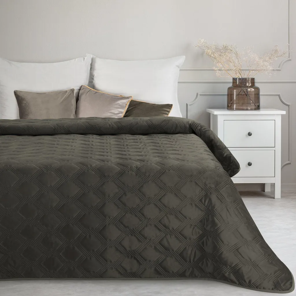 Copriletto SOFIA 5 Acciaio 220x240 Grigio - Trapuntino Elegante Matrimoniale