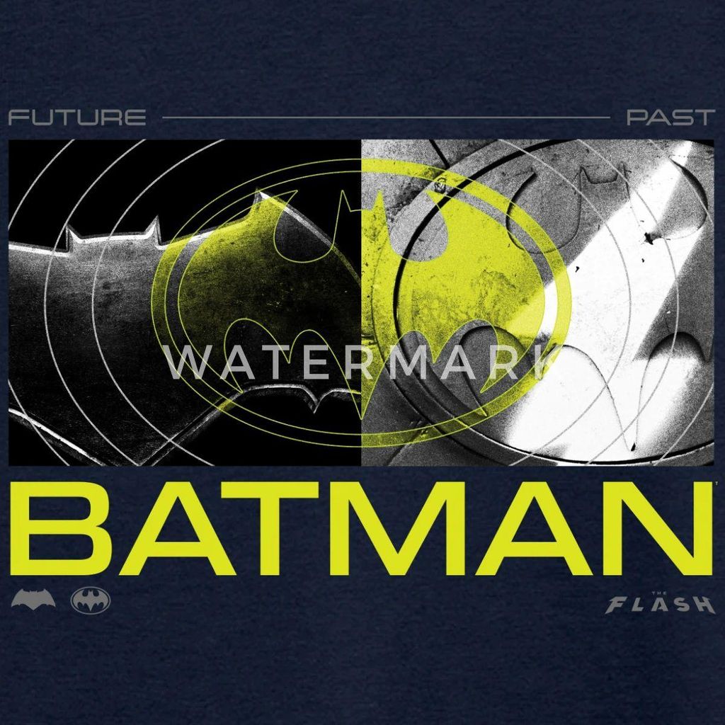 Spreadshirt The Flash Und Batman Zukunft Und Vergangenheit Teenager T-Shirt, 134/146 (9-11 Jahre), Navy