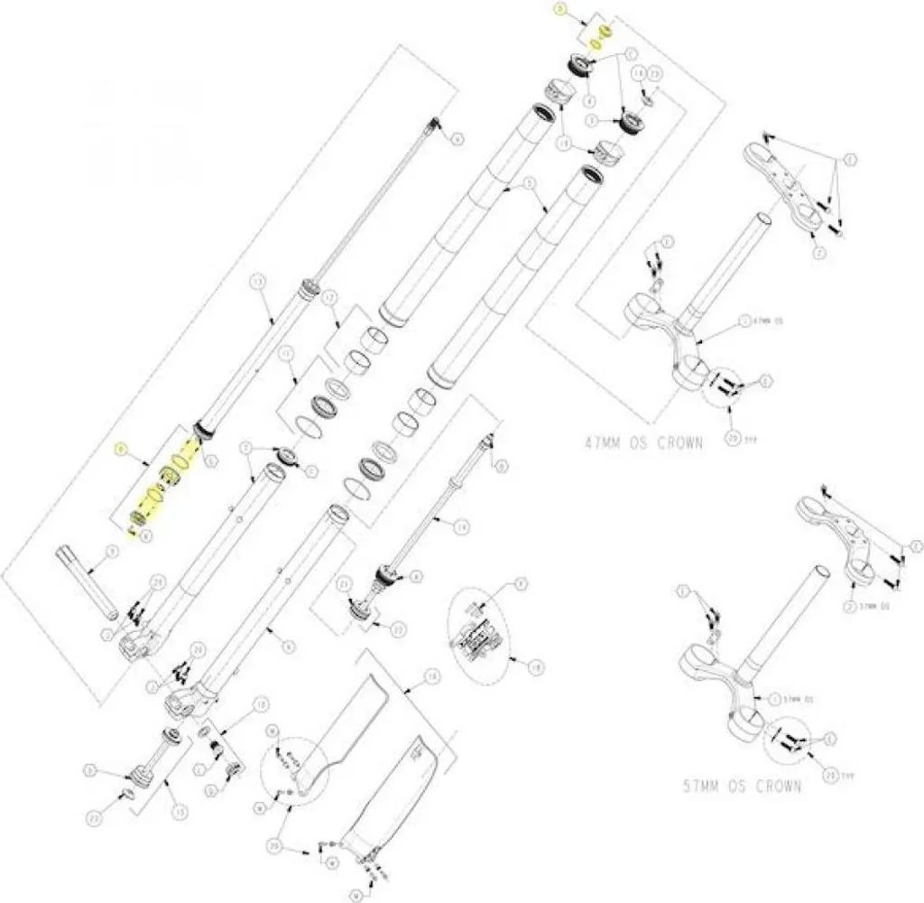 Bouton de réglage de pression Manitou Dorado pour réparation VTT
