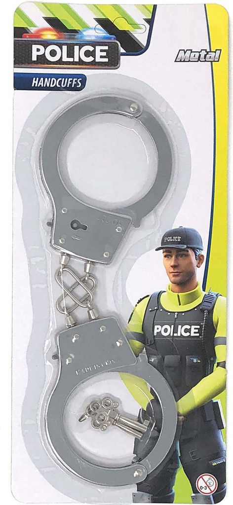 Nereds Polizisten-Kostüm-Zubehör-Set - 3-teilig Mit Taktstock, Abzeichen & Handschellen Für Kinder-Cosplay