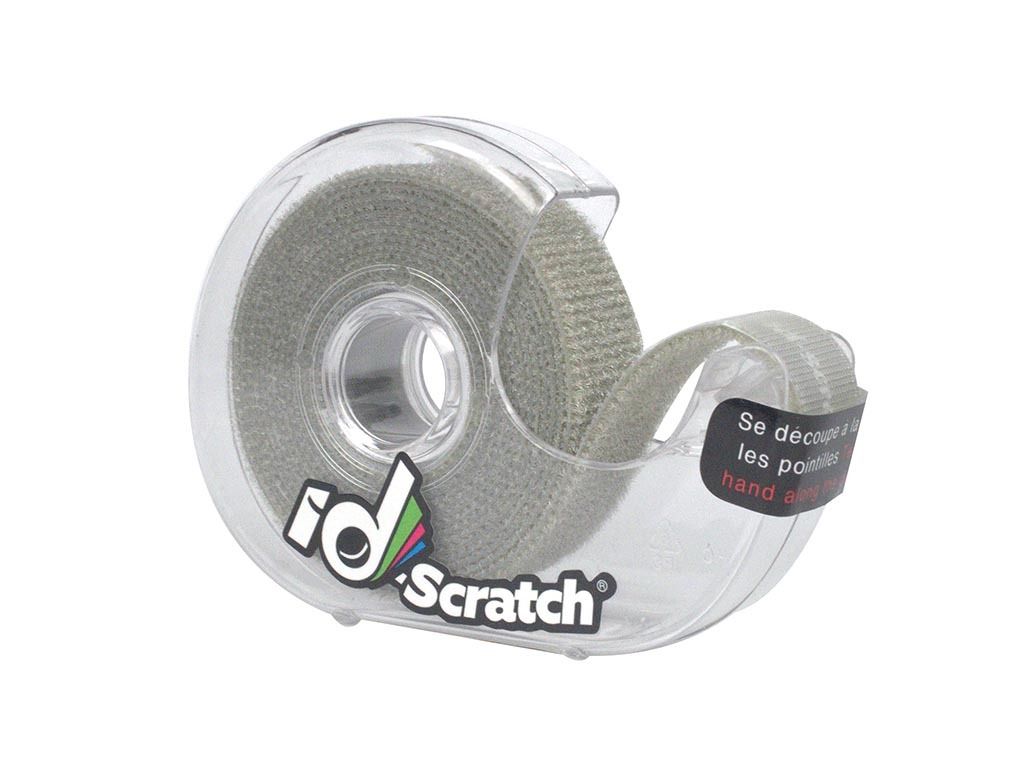 ID-Scratch Klettband - Rolle 2m x 2cm - Farbe grau