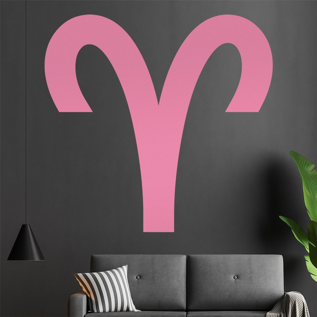 Sternzeichen: Widder Wandtattoo in 6 Größen - Wandaufkleber Wall Sticker - Dekoration, Küche, Wohnzimmer, Schlafzimmer, Badezimmer