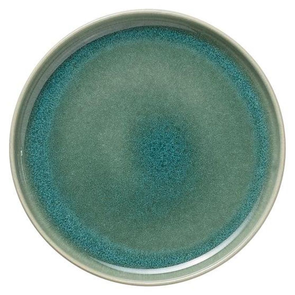12x Flache Teller 17,5 cm Steinzeug ROCKZZERO One Myrtle Green / grün
