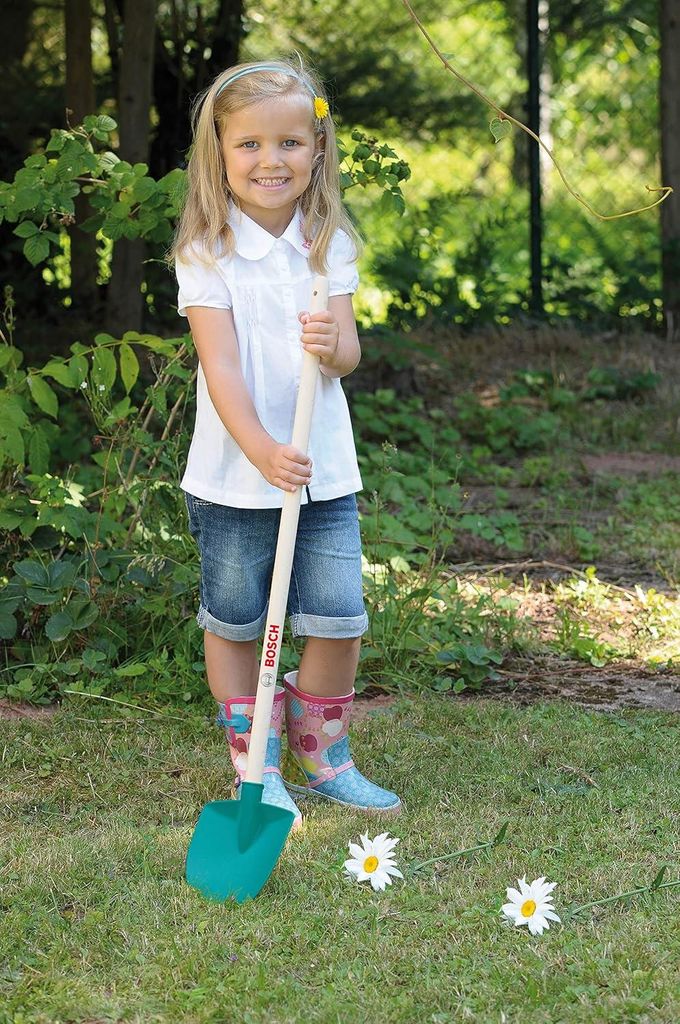 Gartengeräteset für Kinder ab 3 Jahren - Schaufel - Laubrechen - Rechen - Besen