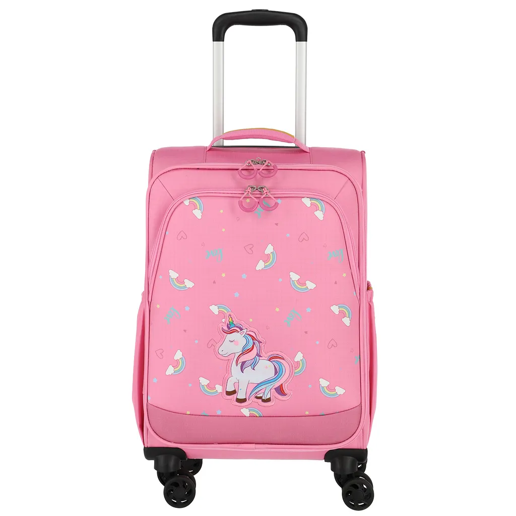 Valise Enfant Facile à Tirer Licorne Rose Minimover 4 Roues Travelite