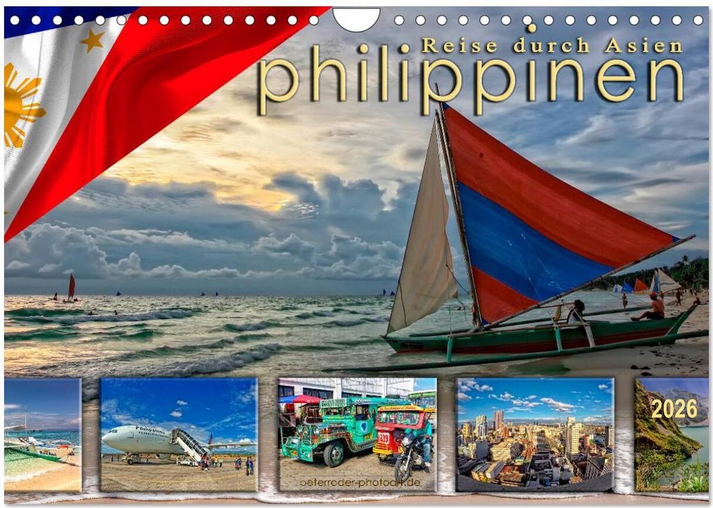 Reise durch Asien - Philippinen (Wandkalender 2026 DIN A4 quer), CALVENDO Monatskalender
