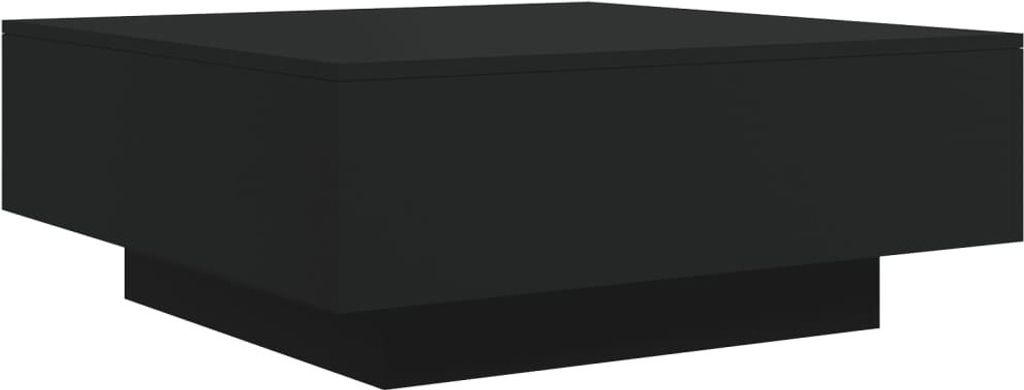 A product image of a black coffee table.