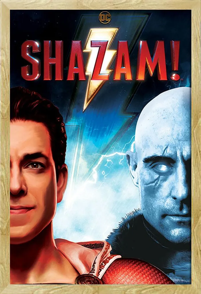 Poster Shazam avec cadre interchangeable Shinsuke sans reflet ni casse