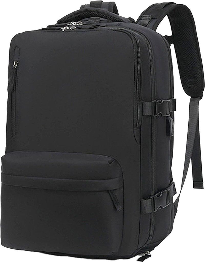 Somstyle Reiserucksack - 45 x 31 x 20 cm - Reisetasche - Handgepäcktasche - Wochenendtasche - Schwarz