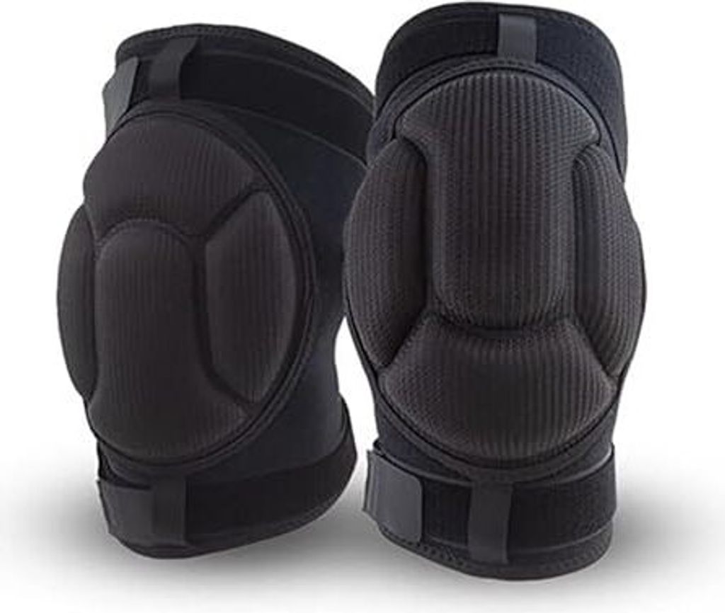 Kniewärmer Frauen Männer 1 Paar Pads Sport verstellbar schwarz eingedickte Schwamm-Stützpolster Nicht-Schlupf-Kollisionsvermeidung Fitness Winter