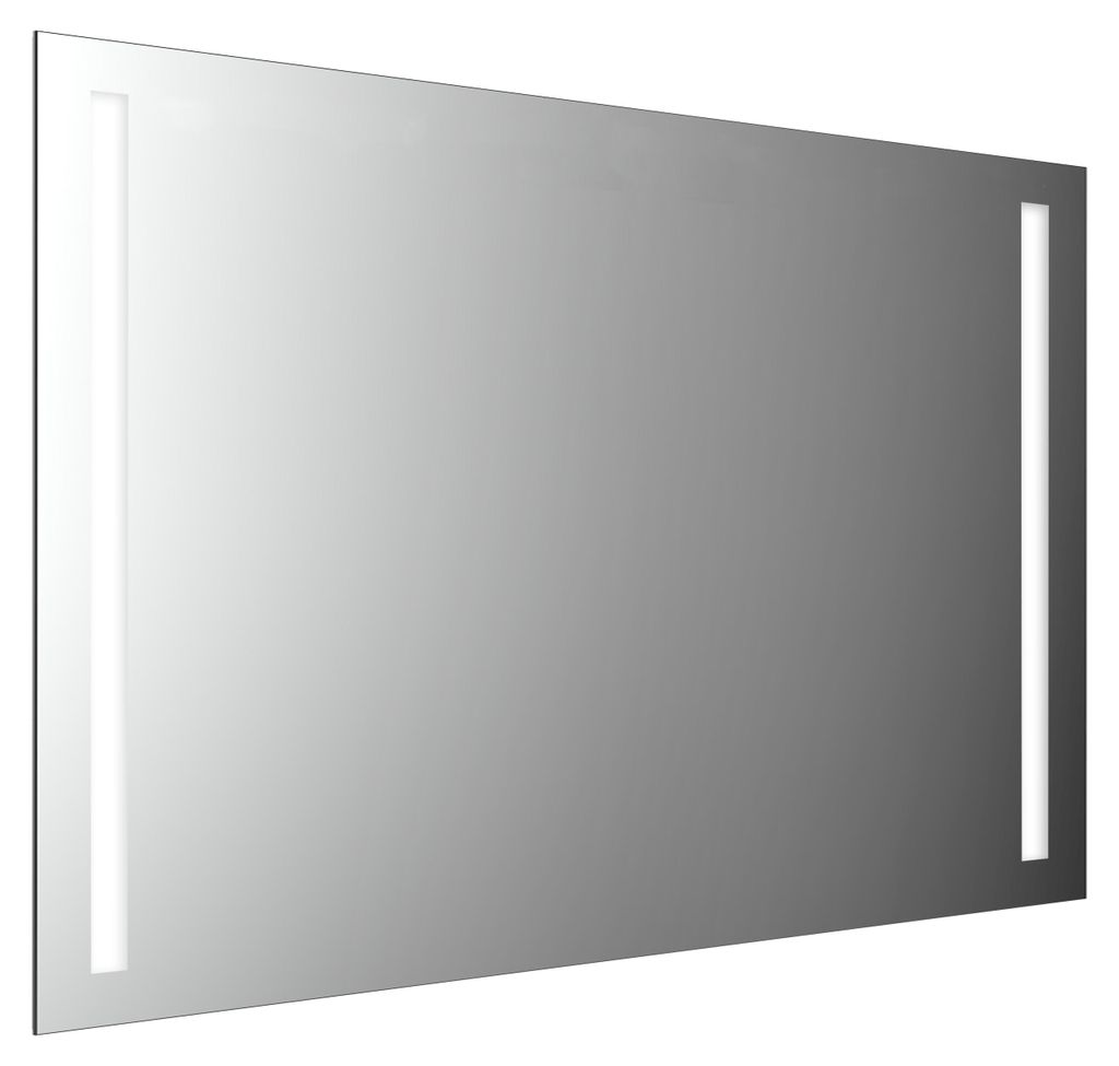 emco MI 270 LED-Lichtspiegel mit zwei Lichtausschnitten links und rechts, Waschtischbeleuchtung, Heizfolie, Höhe 800mm, 449827016