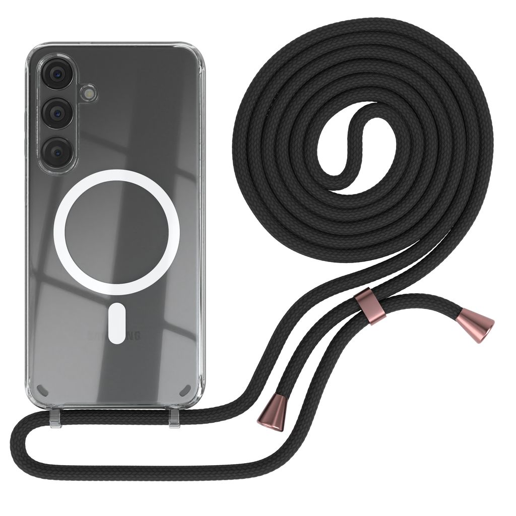 EAZY CASE - Handykette kompatibel mit Samsung Galaxy S24 Plus Kette zum Umhängen Stoßfest Handyhülle für Galaxy S24 Plus Silikon Hülle mit Ban...