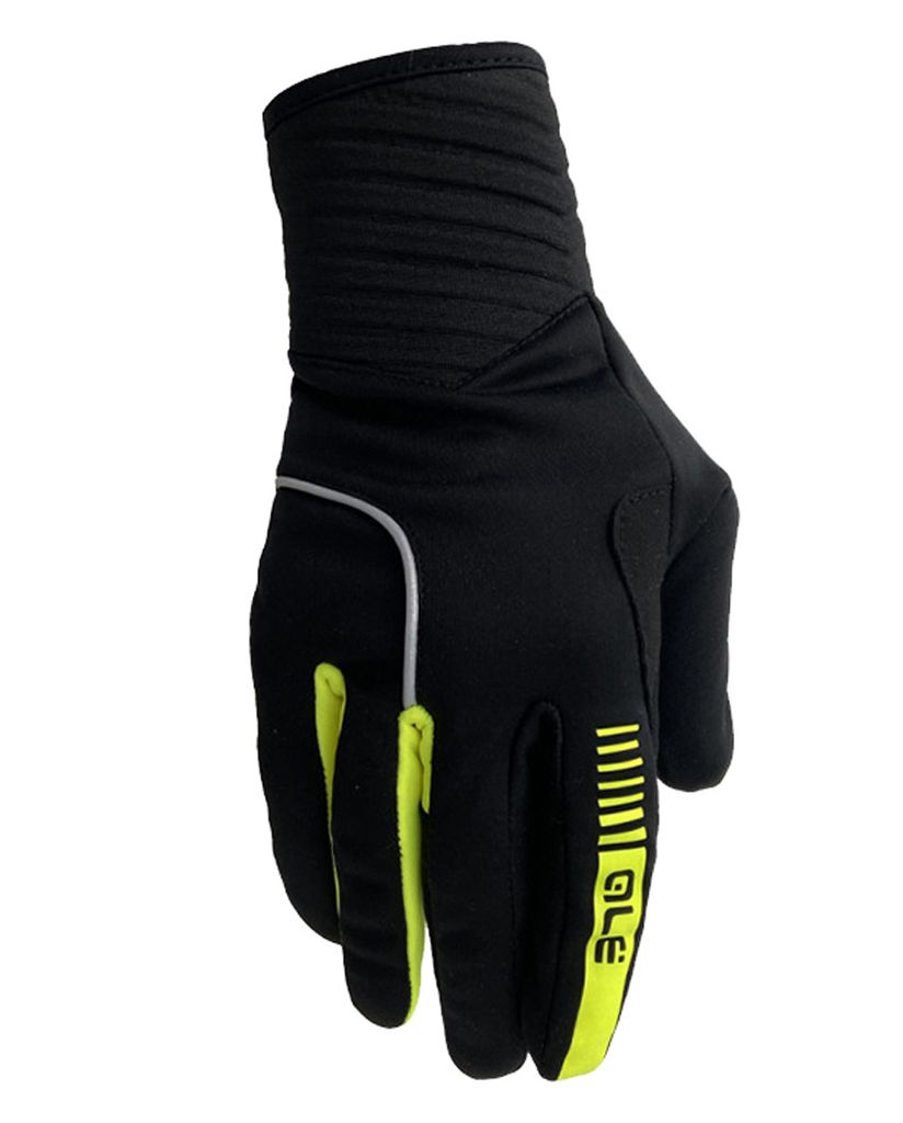 Alé Langfinger-Fahrradhandschuhe - WINDPROTECTION - Schwarz/Gelb L