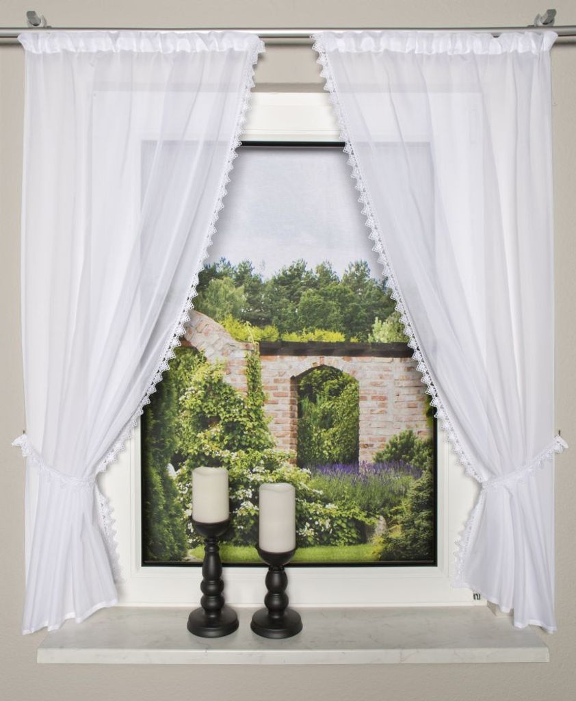 Home Wohnideen Raffgarnitur Batist 125 x 75 cm Weiss