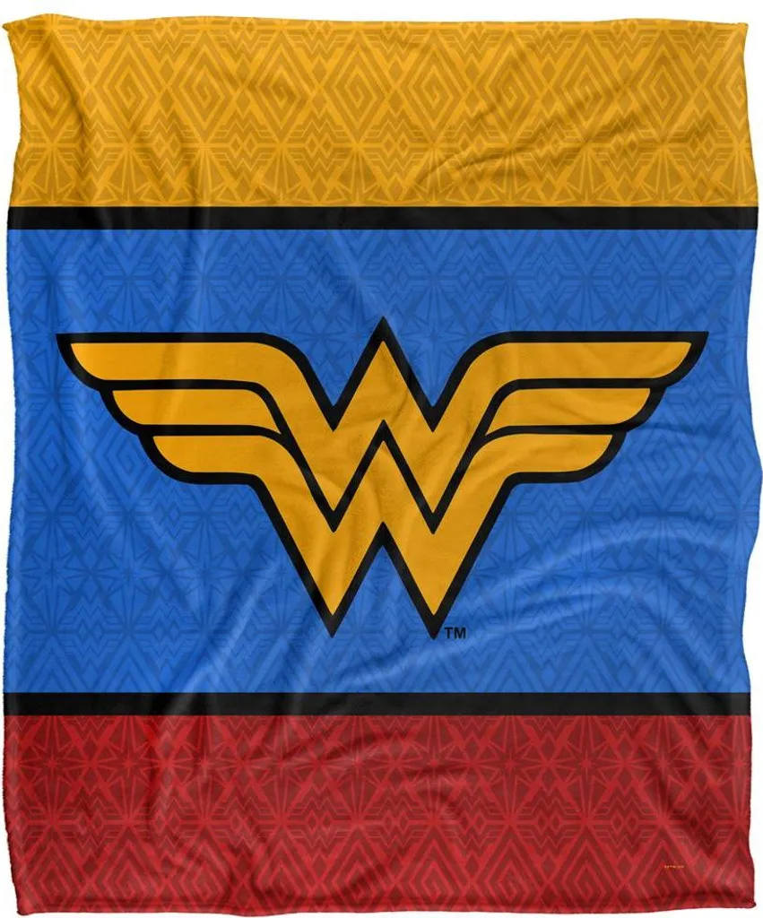 Couverture Wonder Woman Soyeuse et Supersoft avec Logo Multicolore DC