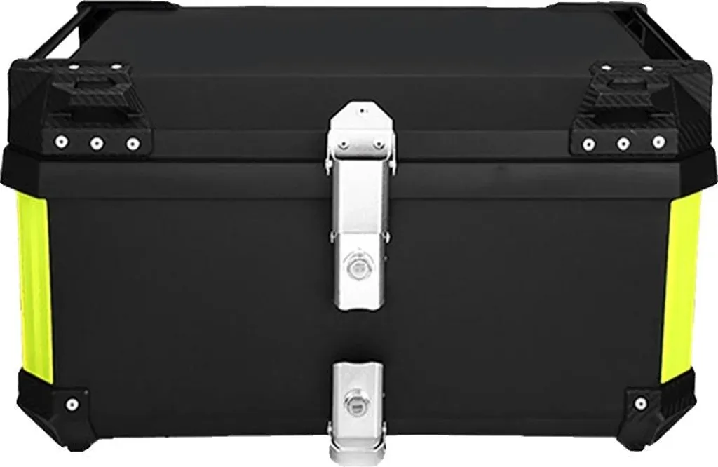 Coffre moto 65L universel - Top case rigide noir et étanche pour route