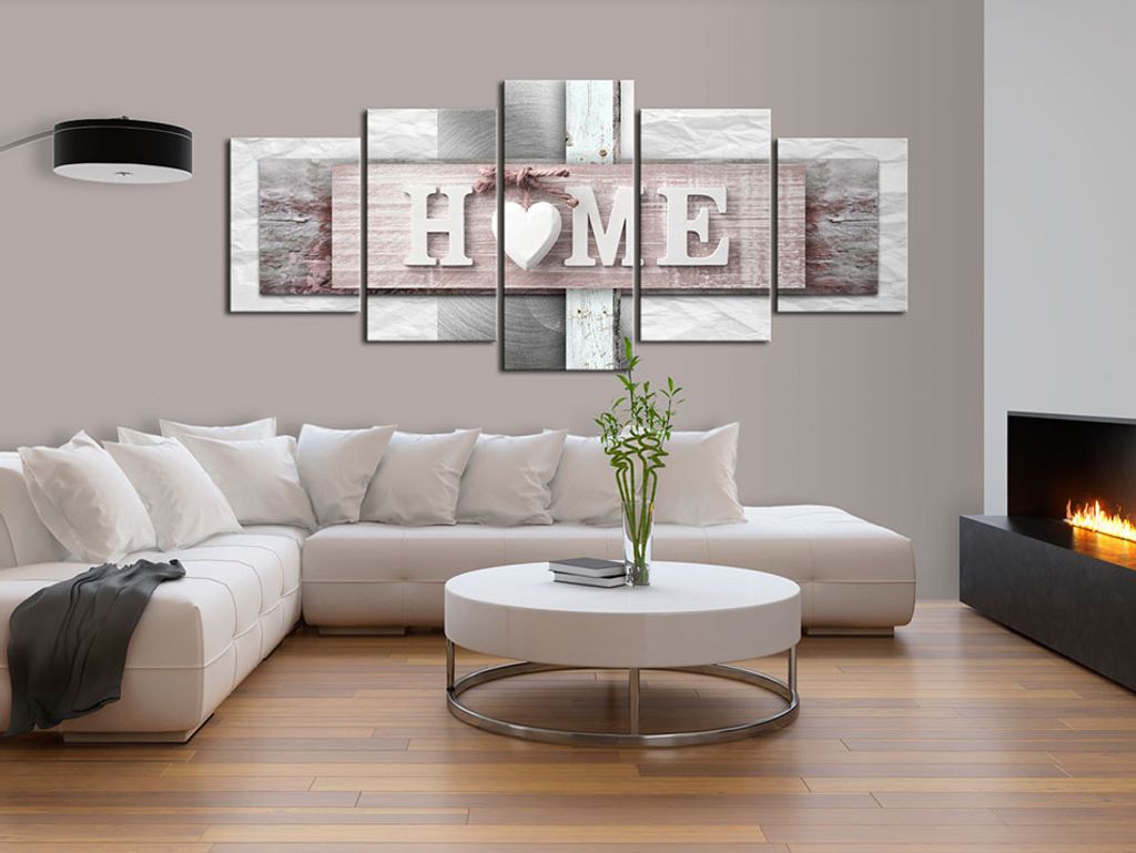 HOME HERZ Acrylglasbild Modern Wandbild Glasbilder Bilder m-C-0244-k-m