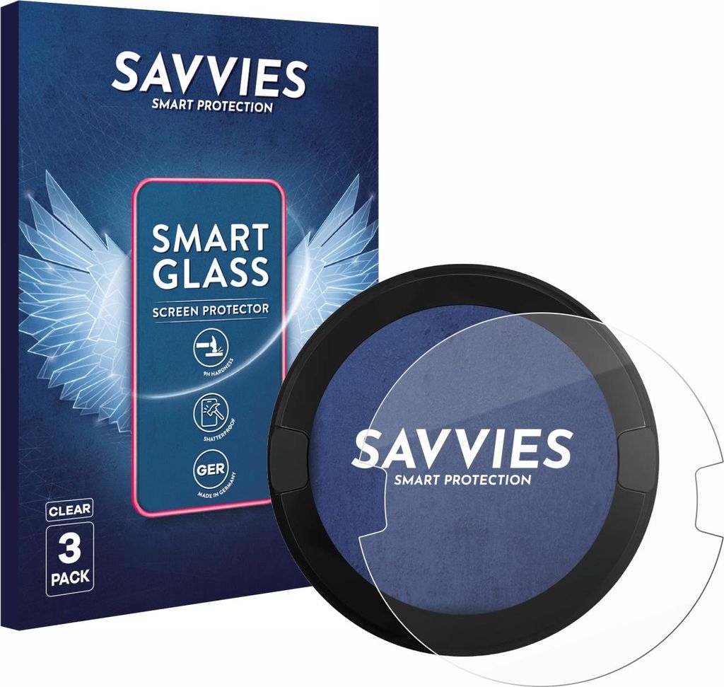 3x Savvies Schutzglas Folie für OOONO P-DISC NO2 9H Panzer Schutzfolie Glas Displayschutz klar transparent