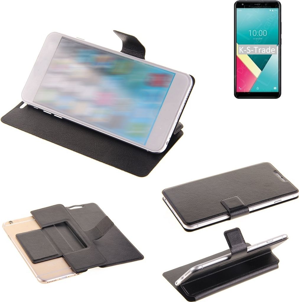 K-S-Trade Schutzhülle kompatibel mit Wiko Y61 Schutzhülle Flip Cover Klapphülle Wallet Case Slim Handyhülle bookstyle schwarz