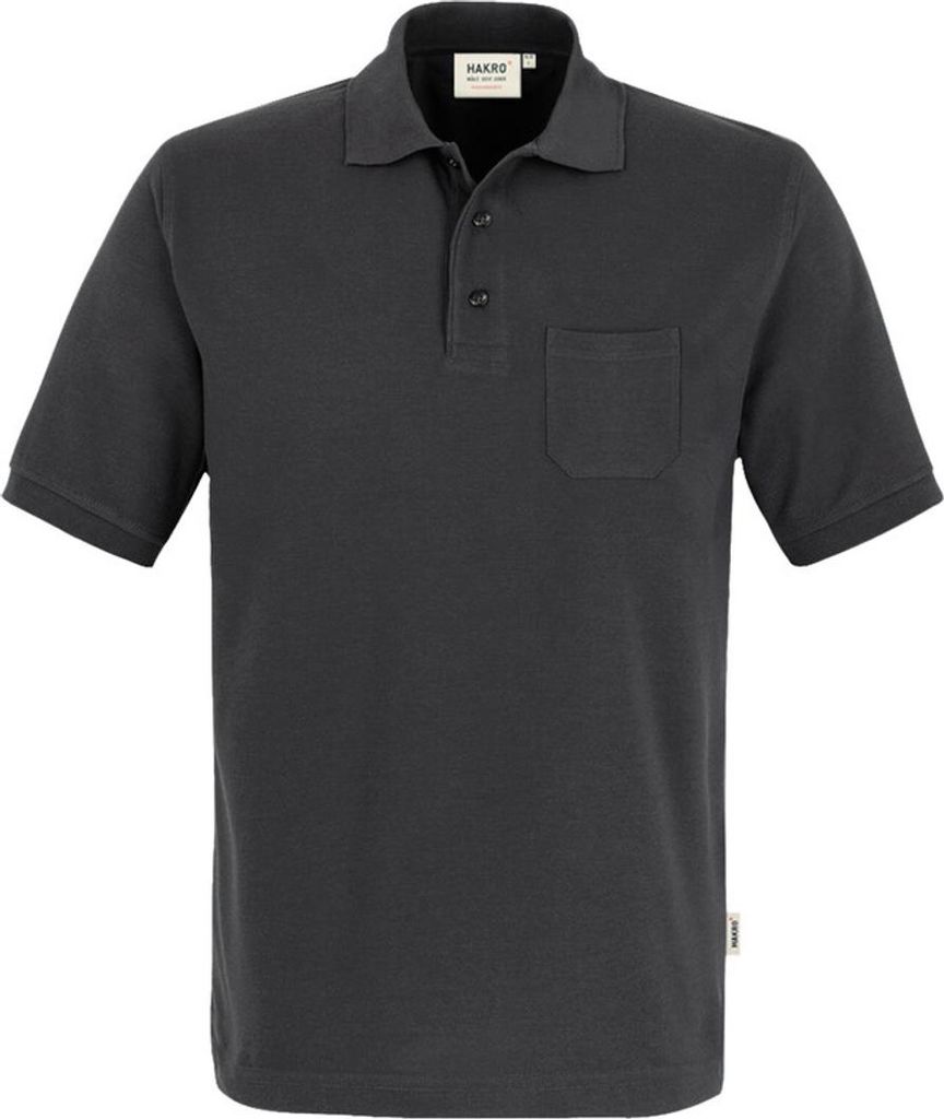HAKRO Pocket-Poloshirt Mikralinar 812, karbongrau, 2XL