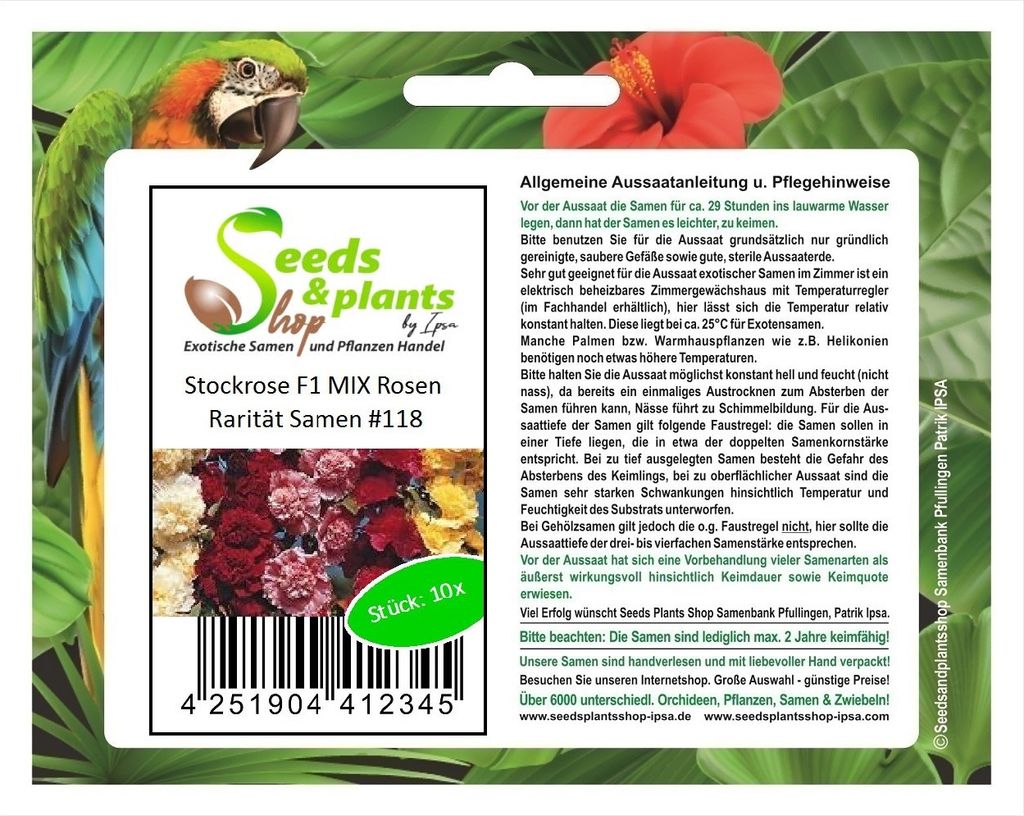 10x Stockrose F1 MIX Rosen Blumen Pflanzen - Samen #118