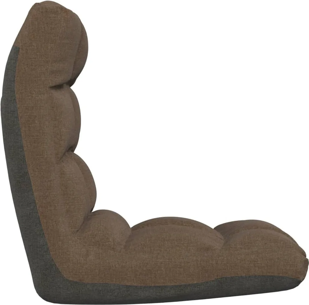 Siège de sol modulable marron en textile - Fauteuil d'appoint pliable