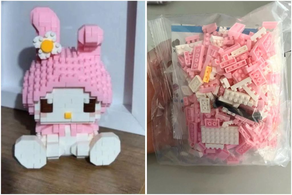 Mini stavebnice králík Hellokitty kočka modelovací svorka Obrázek produktu 2