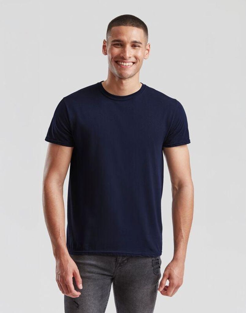 Fruit Of The Loom T-Shirt Herren ICONIC 150 T navy Streetwear 100% Baumwolle L