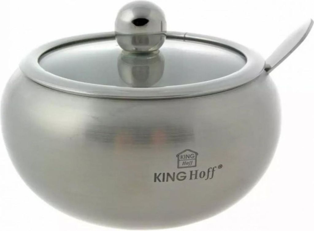 Kinghoff Zuckerdose Aus Stahl Mit Löffel Kh-3732 Satiniert Produktbild 
