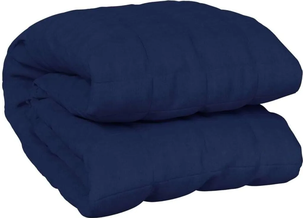 Coperta Pesata 10 kg vidaXL 135x200 cm Blu: Più Riposo, Meno Ansia