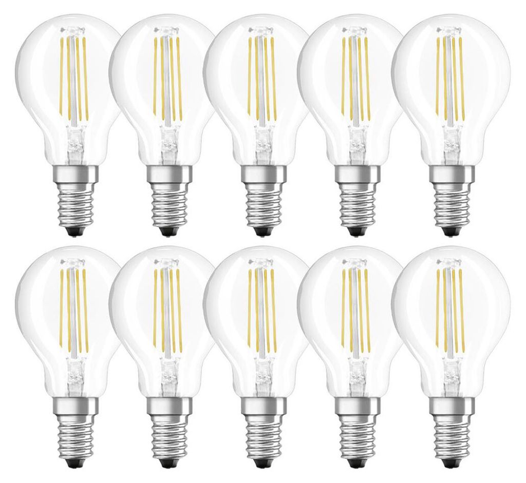 10 x LED Filament Leuchtmittel Tropfen 2,5W = 25W E14 klar Produktbild 