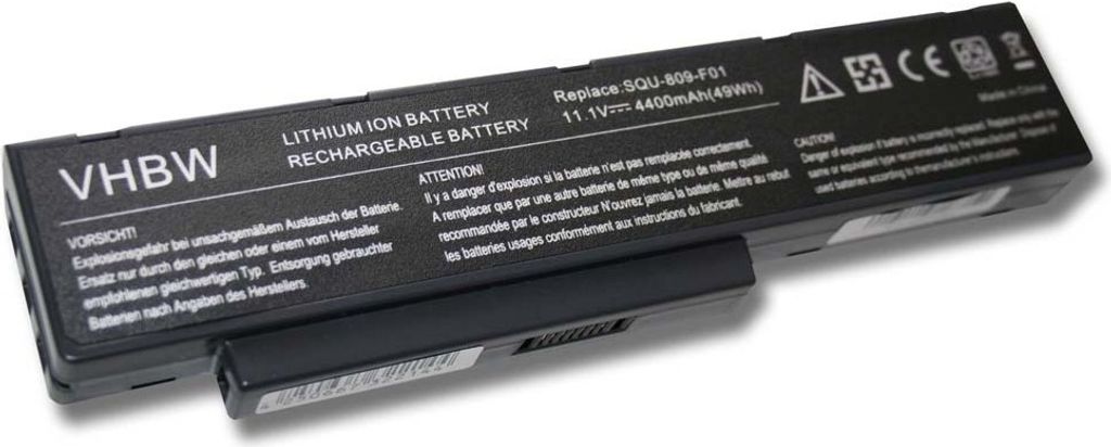 vhbw Akku Ersatz für 916C5840F, 916C7170F, 7813540000, 7813570000, 3UR18650F-2-QC-CH3X, 916C5810F, 916C5820F für Notebook (4400 mAh, 11,1 V, Li-Ion)