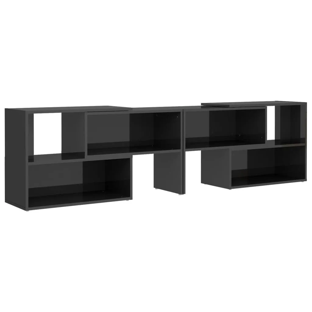 Porta TV 149 cm Grigio Lucido: Mobile Multimediale Estensibile