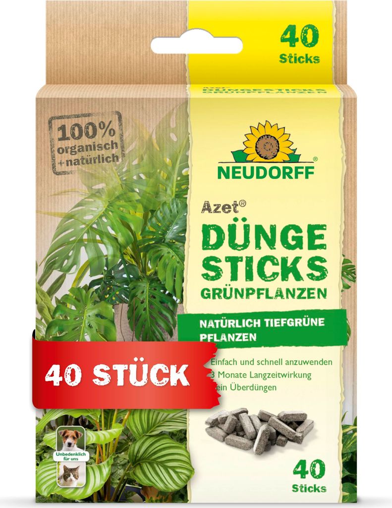 Neudorff  - Azet DüngeSticks für Grünpflanzen 40 Sticks Produktbild 