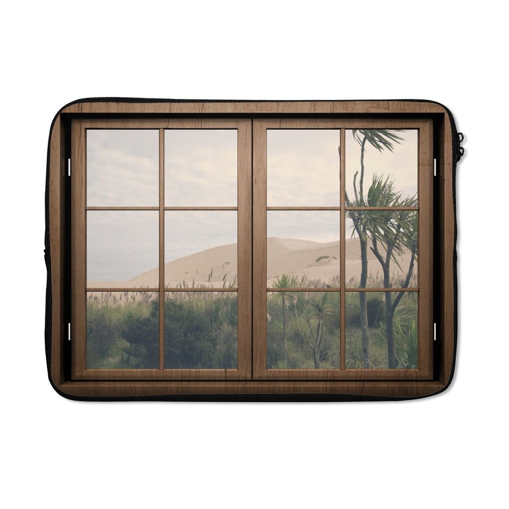 MuchoWow Laptop Hülle 13 Zoll Aussicht - Düne - Baum Laptoptasche - Laptophülle - Sleeve - Rundumschutz
