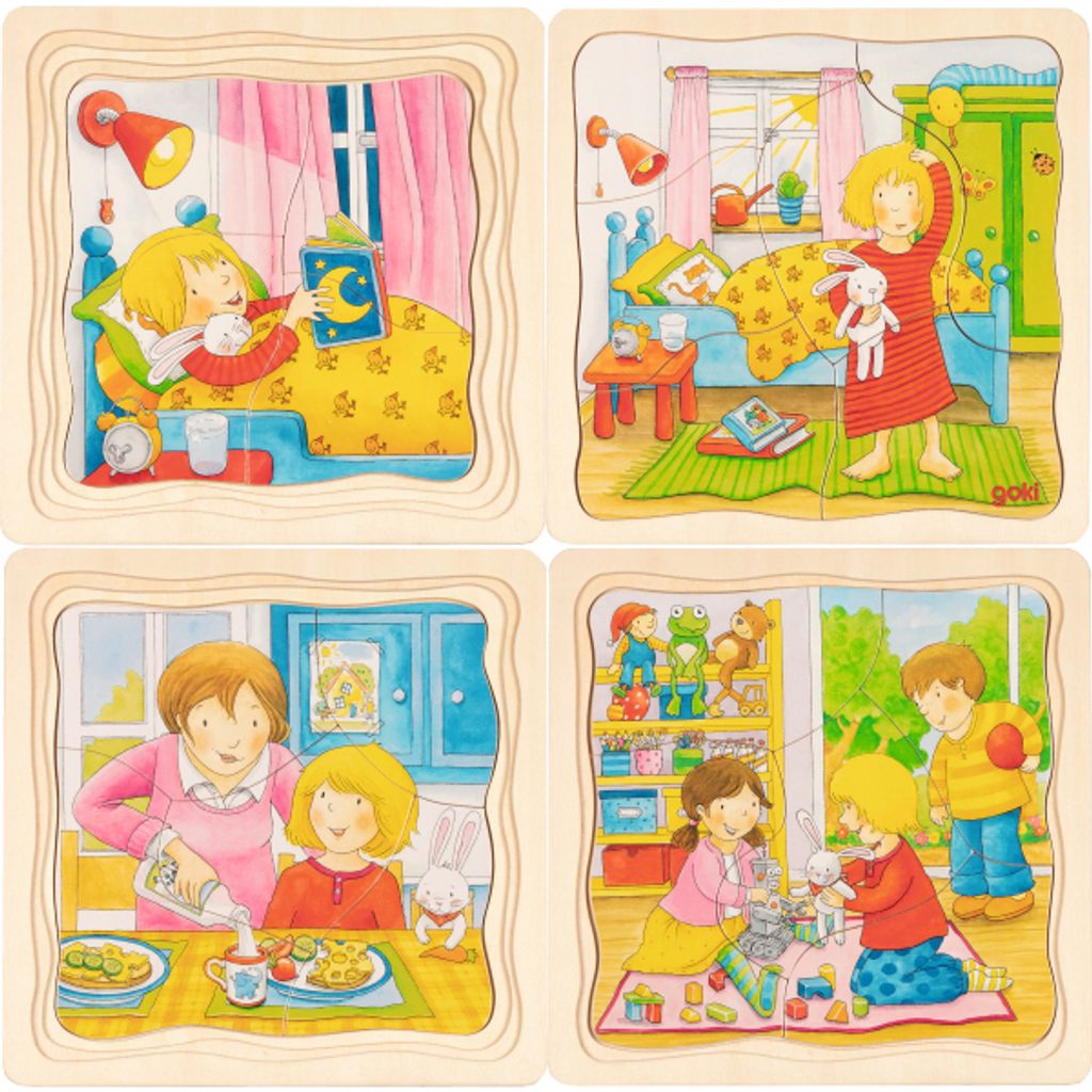 Schichtenpuzzle Mein Tag, 20 x 20 x 1,5 cm Produktbild 