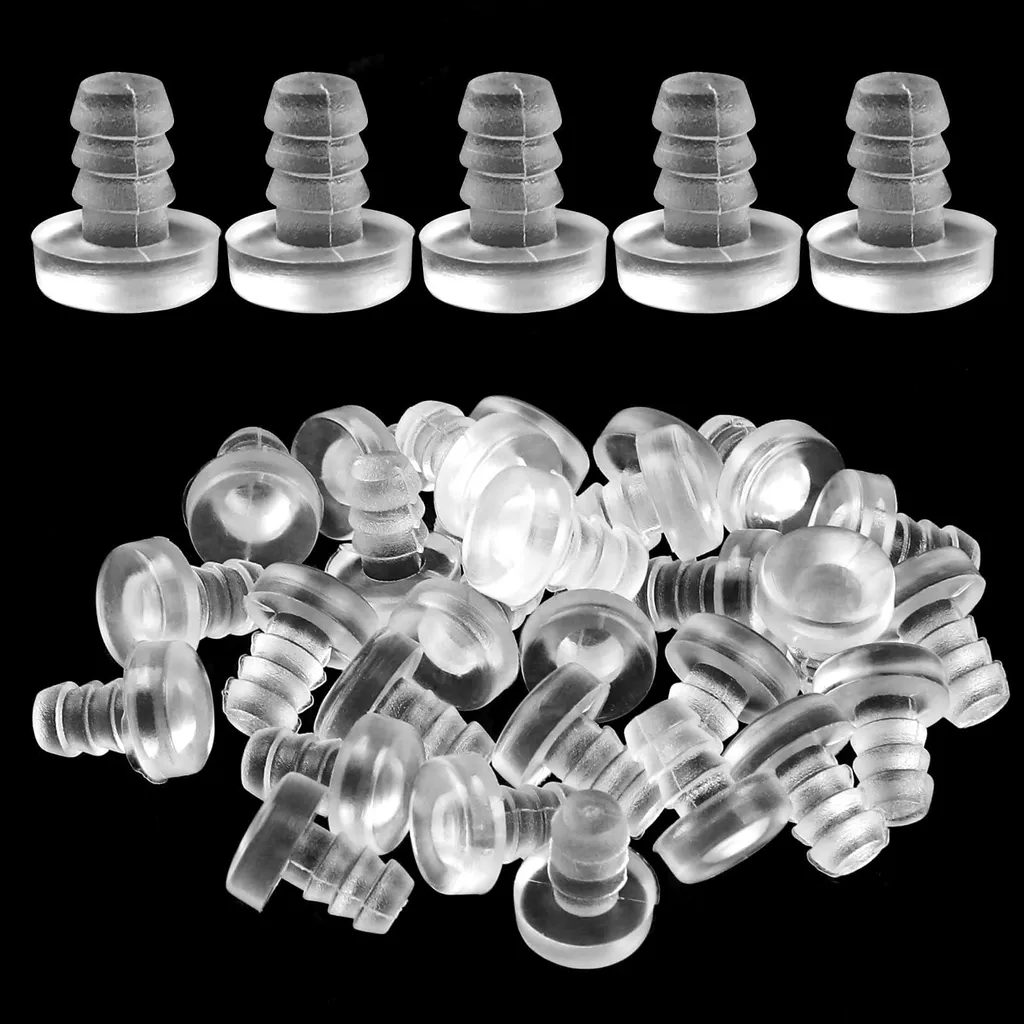 Stop bruits et rayures : Lot de 100 butées caoutchouc pour verre et bois