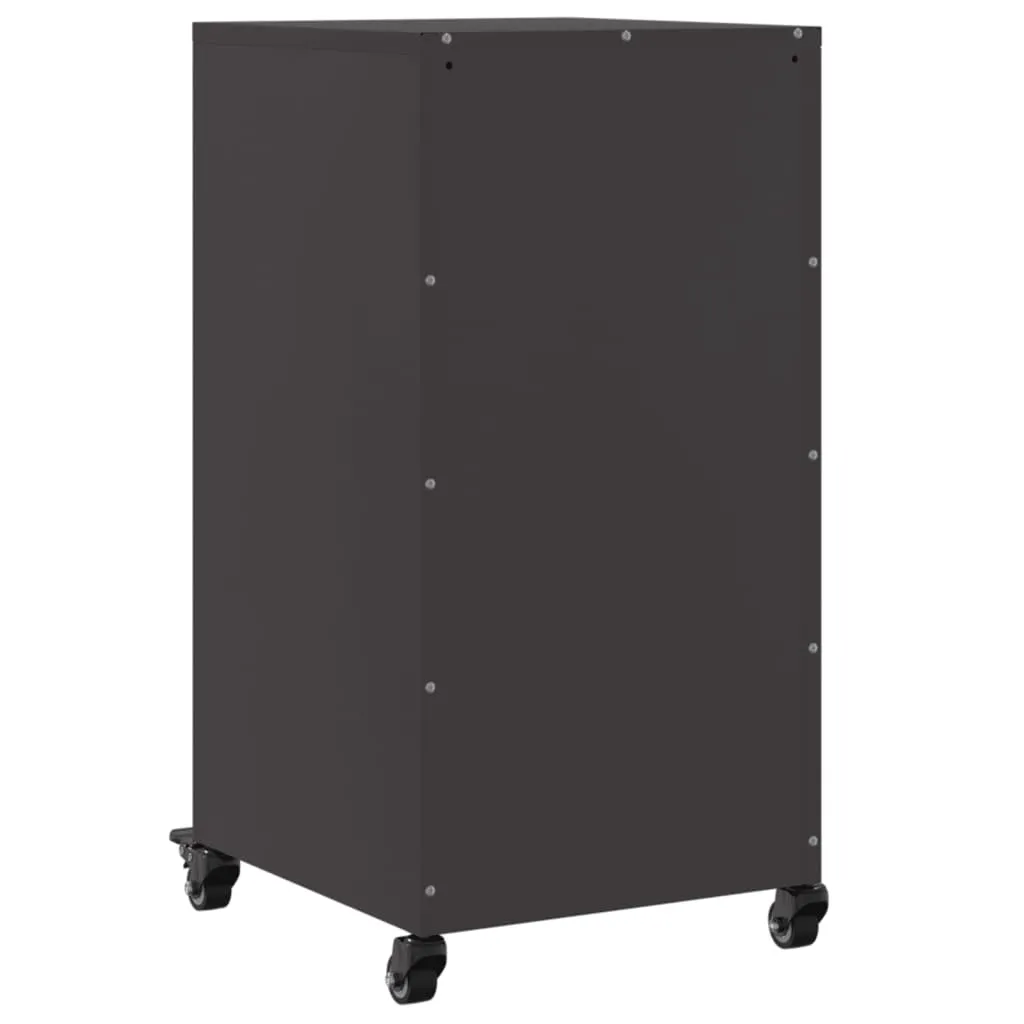 Solution de rangement gain de place, buffet noir en acier anti-rayure - 8
